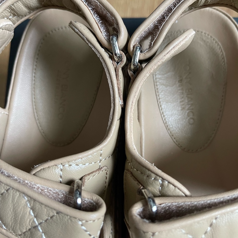 Tony Bianco Beige Quilted Sandals - Picture 10 of 13